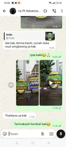 Testimonial Papan Bunga Pernikahan wonosobo