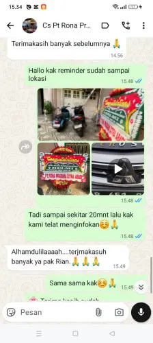 Testimonial Papan Bunga wonosobo
